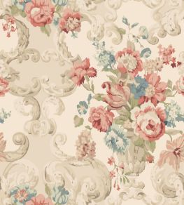 Floral Rococo Wallpaper by Mulberry Home Red / Green