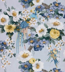 Floral Serenade Wallpaper by 1838 Wallcoverings Sky Floral Serenade Wallpaper by 1838 Wallcoverings Sky
