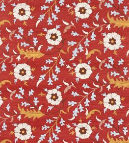 Floralia Sisal Wallpaper by Schumacher Garnet Floralia Sisal Wallpaper by Schumacher Garnet
