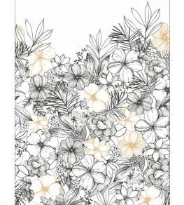 Flores Mural by Caselio Noir Effect Dore Flores Mural by Caselio Noir Effect Dore