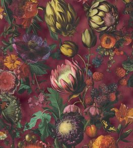Flourish Wallpaper by Eijffinger Deep Red