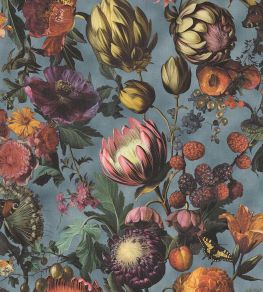 Flourish Wallpaper by Eijffinger Warm Blue