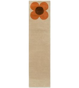 Flower Placement Runner Rug by Orla Kiely Pumpkin/Ecru Flower Placement Runner Rug by Orla Kiely Pumpkin/Ecru