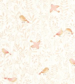 Flying Bird Wallpaper by Casadeco Rose Nude Flying Bird Wallpaper by Casadeco Rose Nude
