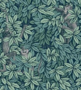 Foglie e Scimmie Wallpaper by Cole & Son Viridian Foglie e Scimmie Wallpaper by Cole & Son Viridian