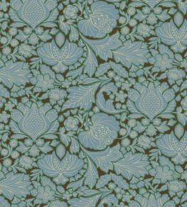 Folk Floral Fabric by Parker & Jules Day Blue Folk Floral Fabric by Parker & Jules Day Blue