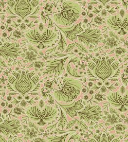 Folk Floral Fabric by Parker & Jules Pistachio Folk Floral Fabric by Parker & Jules Pistachio