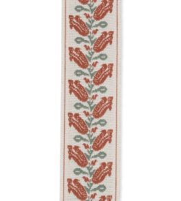 Folkloric Floral Braid Trimming by Volga Linen Terracotta Folkloric Floral Braid Trimming by Volga Linen Terracotta
