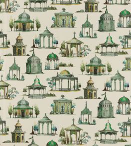 Follies Fabric by Mulberry Home Emerald Follies Fabric by Mulberry Home Emerald