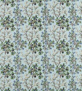 Foraging Embroidery Fabric by Sanderson Dawn Blue Foraging Embroidery Fabric by Sanderson Dawn Blue