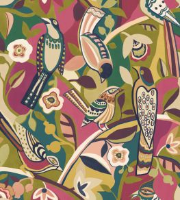 Forest Chorus Wallpaper by Ohpopsi Berry Leaf