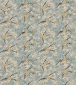 Forest Ducks Fabric by Mulberry Home Blue