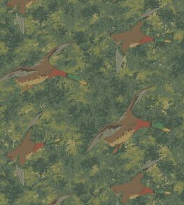 Forest Ducks Wallpaper by Mulberry Home Emerald Forest Ducks Wallpaper by Mulberry Home Emerald