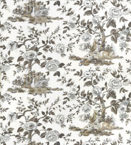 Forest Lodge Wallpaper by Thibaut Brown and White