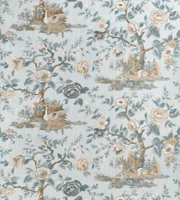 Forest Lodge Wallpaper by Thibaut Spa Blue