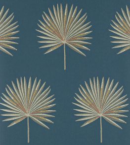 Fortunei Wallpaper by Jane Churchill Navy/Silver Fortunei Wallpaper by Jane Churchill Navy/Silver