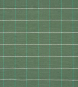 Frannie Windowpane Fabric by Schumacher Green