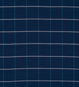 Frannie Windowpane Fabric by Schumacher Navy Frannie Windowpane Fabric by Schumacher Navy