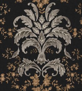 French Damask Wallpaper by Coordonne Onyx French Damask Wallpaper by Coordonne Onyx