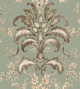 French Damask Wallpaper by Coordonne Sage French Damask Wallpaper by Coordonne Sage