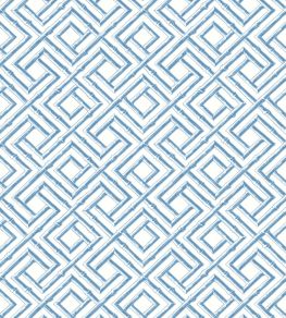 French Lattice Wallpaper by Thibaut Blue