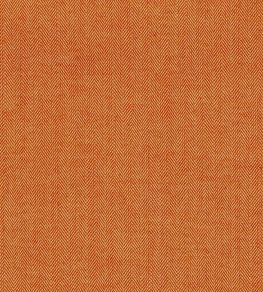 Fresco Herringbone Fabric by Ian Mankin Rust