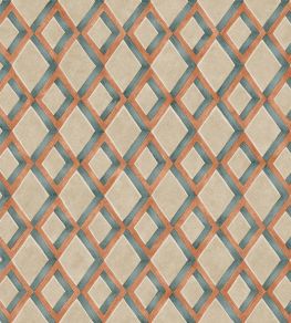 Fresco Trellis Wallpaper by Cole & Son Coral on Tea Rose Fresco Trellis Wallpaper by Cole & Son Coral on Tea Rose