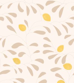 Fresh Lemons Wallpaper by Tres Tintas White Fresh Lemons Wallpaper by Tres Tintas White