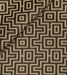 Fret Maze Fabric by Jim Thompson Black Walnut Fret Maze Fabric by Jim Thompson Black Walnut