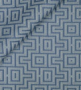 Fret Maze Fabric by Jim Thompson Blue Sky Fret Maze Fabric by Jim Thompson Blue Sky