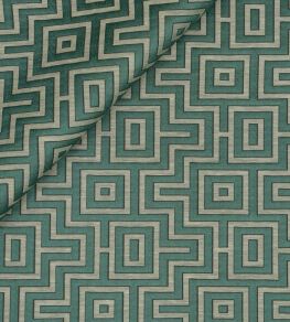 Fret Maze Fabric by Jim Thompson Deep Emerald Fret Maze Fabric by Jim Thompson Deep Emerald