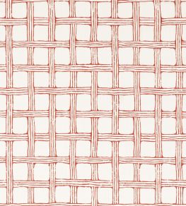 Fretwork Print Fabric by Scion Ladybird Red Fretwork Print Fabric by Scion Ladybird Red