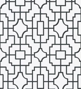 Fretwork Wallpaper by Thibaut Black