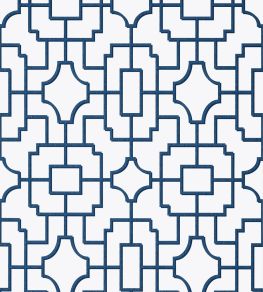 Fretwork Wallpaper by Thibaut Navy Fretwork Wallpaper by Thibaut Navy