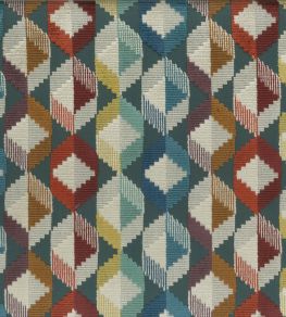Freya Fabric by Osborne & Little Brick/Teal/Amber Freya Fabric by Osborne & Little Brick/Teal/Amber