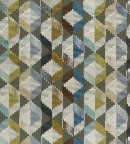 Freya Fabric by Osborne & Little Charcoal/Gold/Denim
