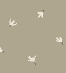 Frida Wallpaper by Sandberg Olive Green