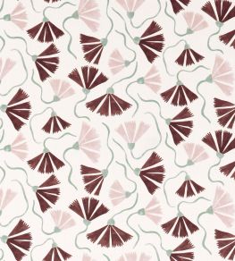 Fringed Poppy Print Fabric by Scion Dusk Pink/Chestnut Fringed Poppy Print Fabric by Scion Dusk Pink/Chestnut