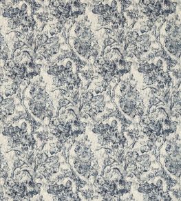 Fringed Tulip Toile Fabric by Sanderson Woad Fringed Tulip Toile Fabric by Sanderson Woad