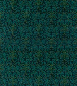 Fritillerie Velvet Fabric by GP & J Baker Indigo/Teal