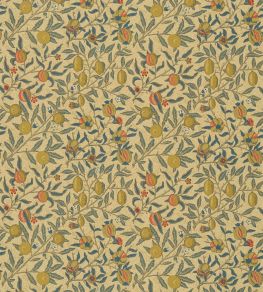 Fruit Fabric by Morris & Co Mustard/Blue