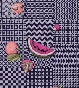 Frutta e Geometrico Wallpaper by Cole & Son Magenta & Ink Frutta e Geometrico Wallpaper by Cole & Son Magenta & Ink