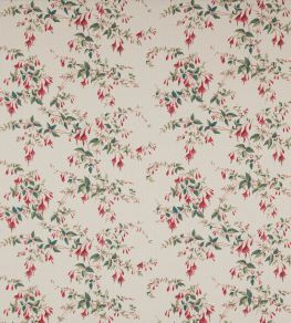Fuchsia Linen Fabric by Colefax and Fowler Red/Forest Fuchsia Linen Fabric by Colefax and Fowler Red/Forest