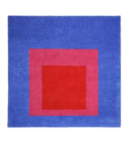 Full, 1962 by Josef Albers Rug by CF Editions Red/Blue