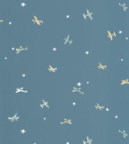 Funny Planes Wallpaper by Caselio Bleu Nuit Funny Planes Wallpaper by Caselio Bleu Nuit
