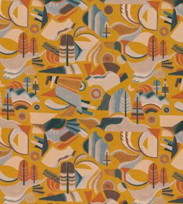 Futurista Fabric by Nobilis Yellow