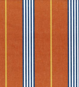Gallery Stripe Fabric by Ian Mankin Rust Gallery Stripe Fabric by Ian Mankin Rust