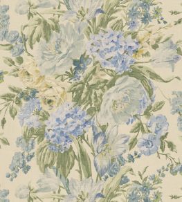 Garden Party Wallpaper by Mulberry Home Blue/Green Garden Party Wallpaper by Mulberry Home Blue/Green