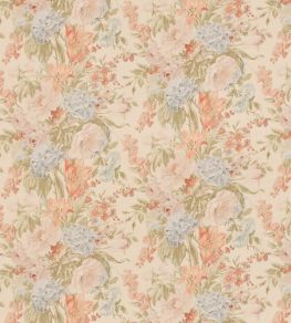Garden Party Fabric by Mulberry Home Soft Red/Green Garden Party Fabric by Mulberry Home Soft Red/Green