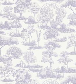 Garden Toile Wallpaper by Scalamandre Lavender Garden Toile Wallpaper by Scalamandre Lavender
